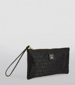 TOM FORD All-Over Logo Flat Travel Pouch U9000 Pouches -Tom Ford Store tom ford all over logo flat travel pouch 17782370 37486559 1000