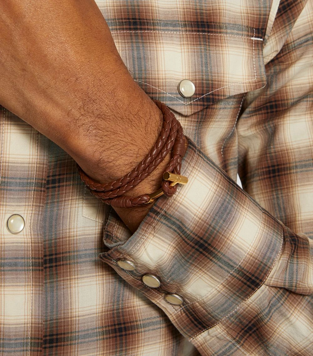 TOM FORD Braided Leather Bracelet TAG Bracelets 4 TOM FORD Braided Leather Bracelet TAG Bracelets - Image 4