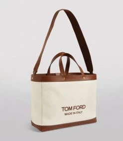 TOM FORD Canvas T Screw Tote Bag C7713 Tote Bags -Tom Ford Store tom ford canvas t screw tote bag 17288007 35320100 1000