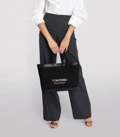 TOM FORD Canvas T Screw Tote Bag C9203 Tote Bags -Tom Ford Store tom ford canvas t screw tote bag 17291746 35343717 1000