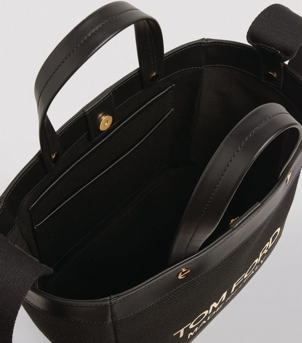 TOM FORD Canvas T Screw Tote Bag C9203 Tote Bags 4 TOM FORD Canvas T Screw Tote Bag C9203 Tote Bags - Image 4