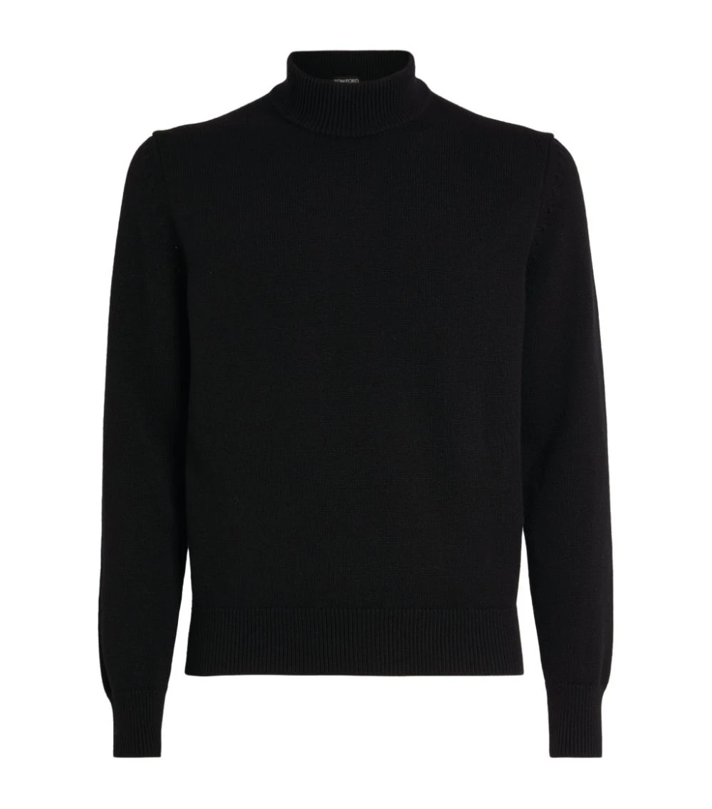 TOM FORD Cashmere Rollneck Sweater 001 BLK SLD Jumpers 1 TOM FORD Cashmere Rollneck Sweater 001 BLK SLD Jumpers