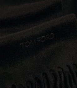 TOM FORD Cashmere Scarf 001 BLK SLD Scarves -Tom Ford Store tom ford cashmere scarf 17293284 35347100 1000