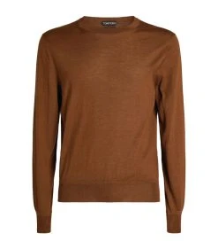 TOM FORD Cashmere-Silk Sweater 202 DK BRW SLD Jumpers