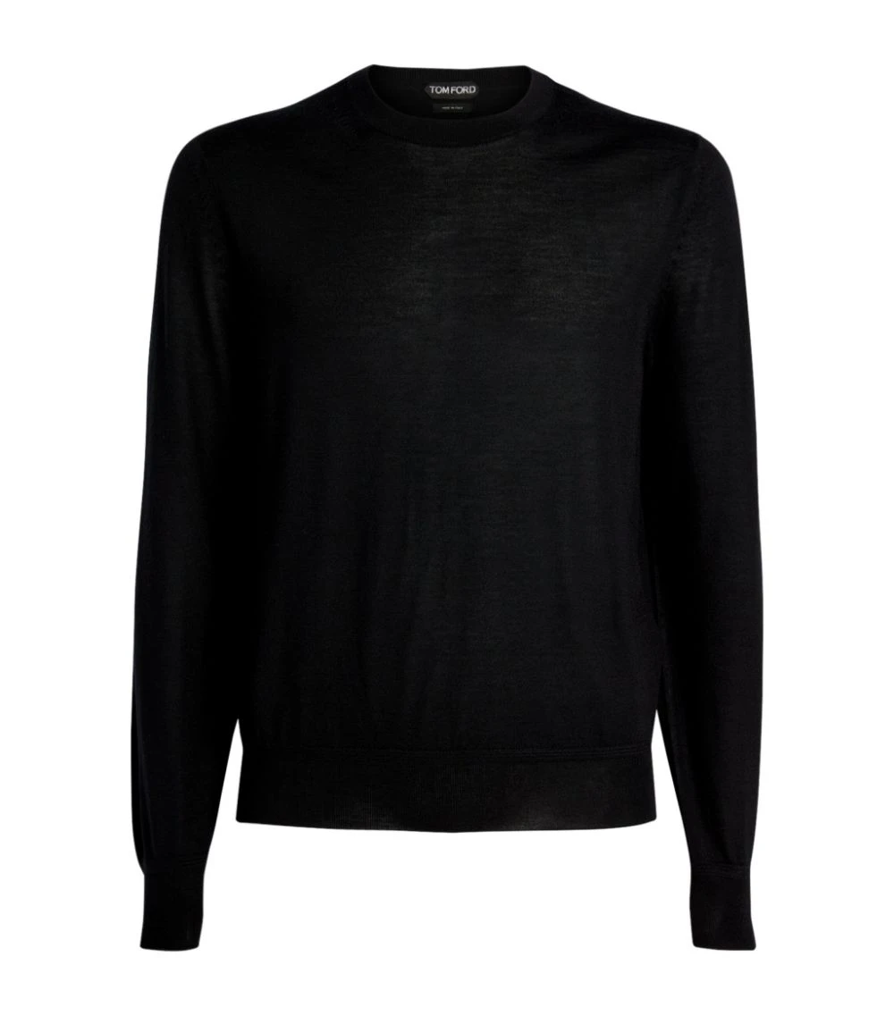 TOM FORD Cashmere-Silk Sweater 001 BLK SLD Jumpers 1 TOM FORD Cashmere-Silk Sweater 001 BLK SLD Jumpers