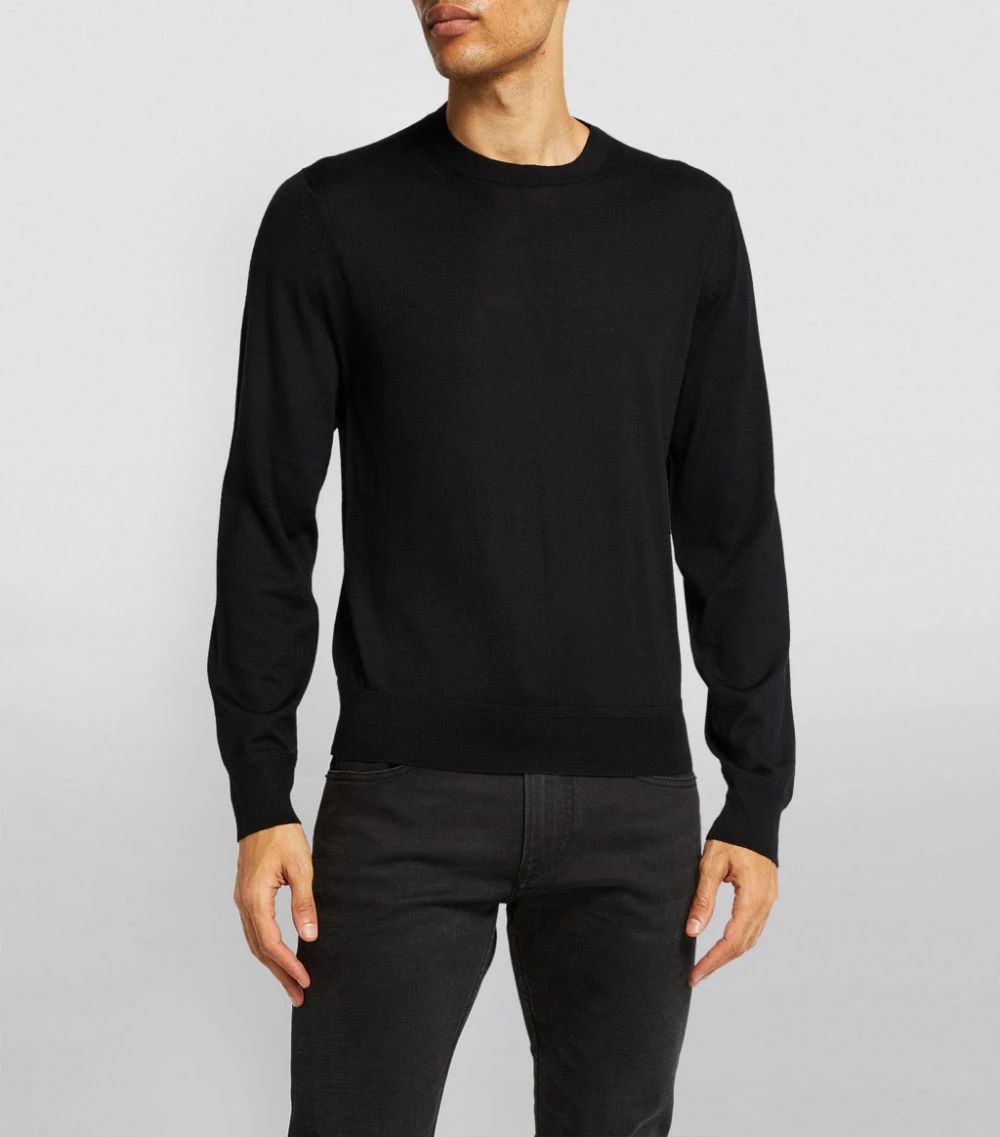 TOM FORD Cashmere-Silk Sweater 001 BLK SLD Jumpers 3 TOM FORD Cashmere-Silk Sweater 001 BLK SLD Jumpers - Image 3
