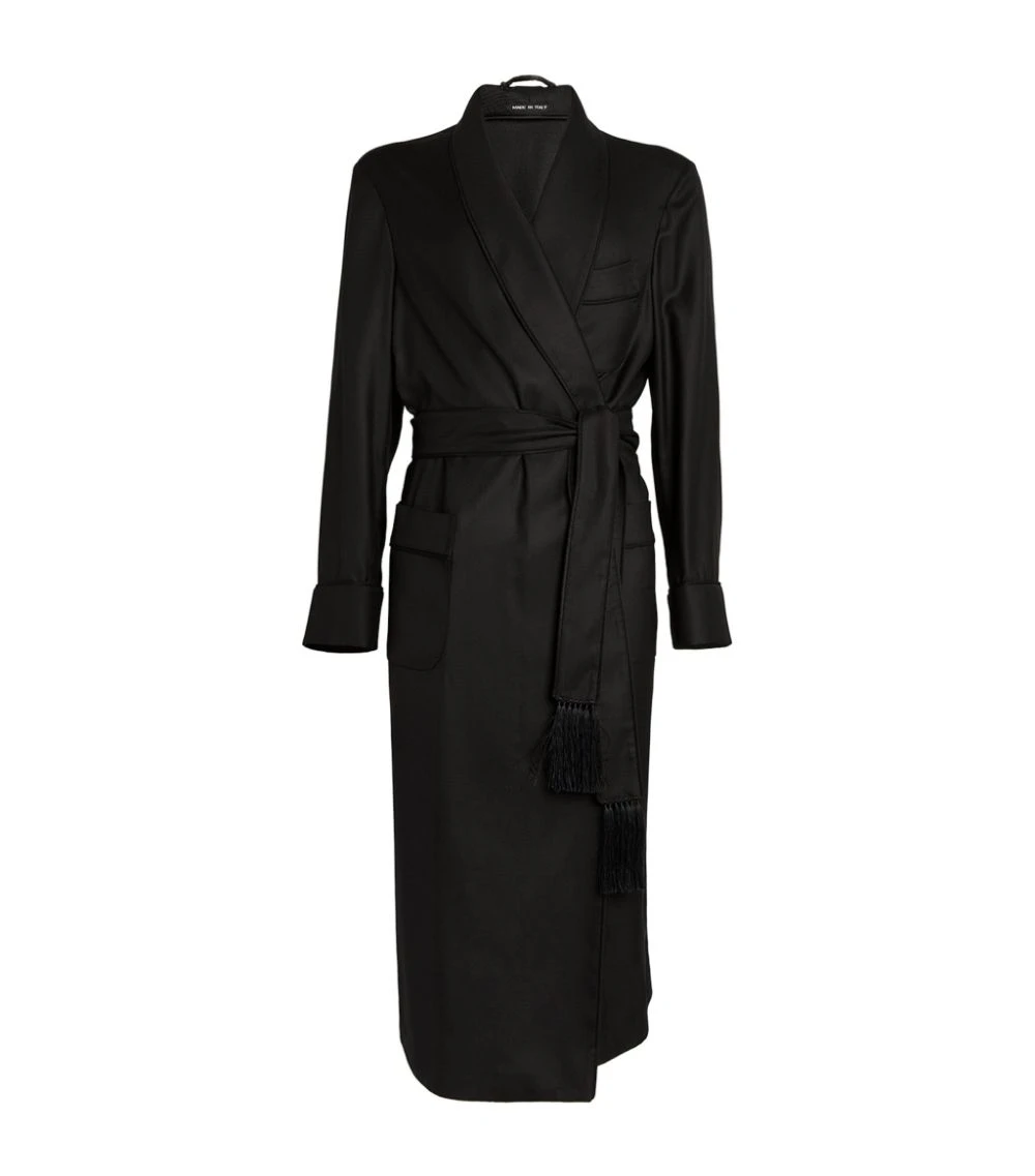 TOM FORD Cashmere Twill Robe 001 BLK SLD Dressing Gowns 1 TOM FORD Cashmere Twill Robe 001 BLK SLD Dressing Gowns