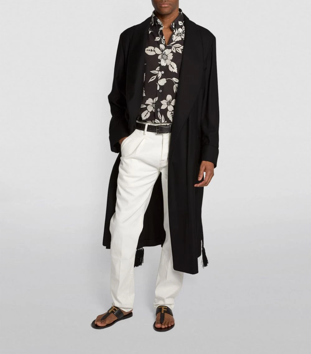 TOM FORD Cashmere Twill Robe 001 BLK SLD Dressing Gowns 2 TOM FORD Cashmere Twill Robe 001 BLK SLD Dressing Gowns - Image 2