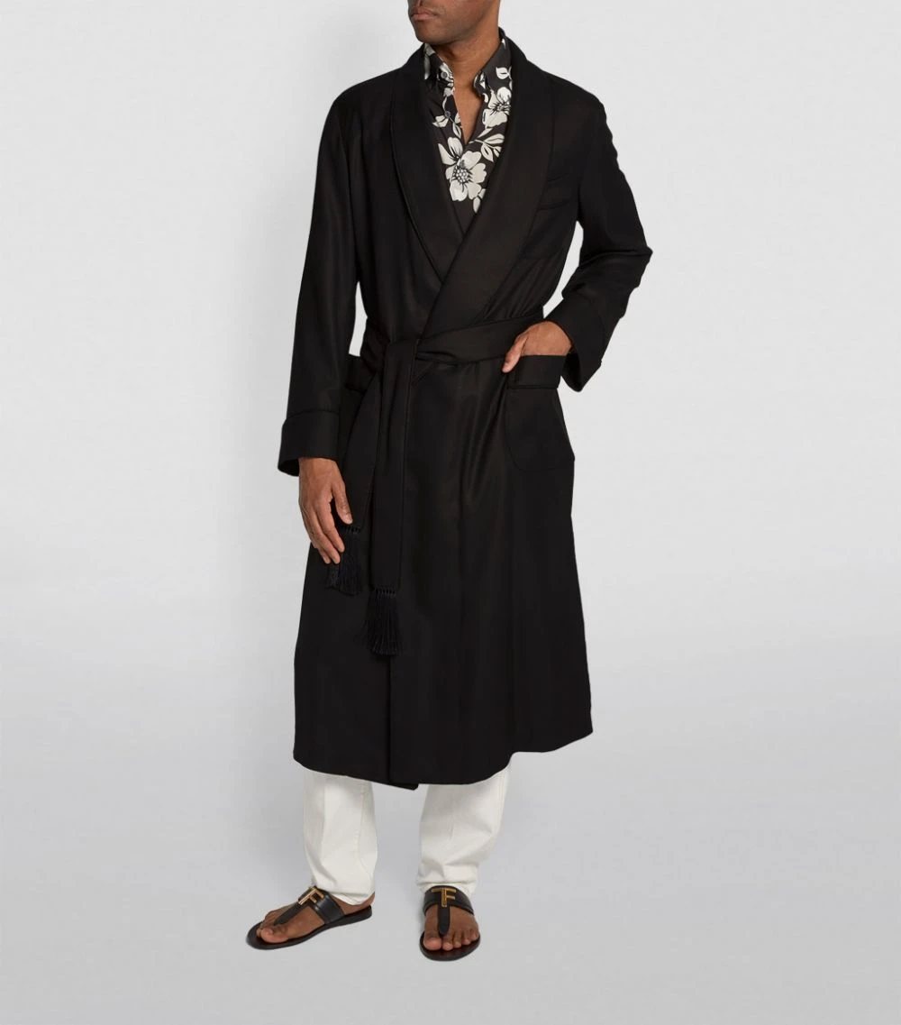 TOM FORD Cashmere Twill Robe 001 BLK SLD Dressing Gowns 3 TOM FORD Cashmere Twill Robe 001 BLK SLD Dressing Gowns - Image 3