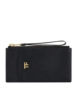 TOM FORD Classic Leather Wrist Strap Pouch u9000 Pouches