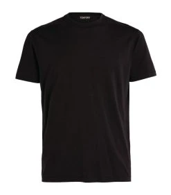 TOM FORD Classic T-Shirt 001 BLK SLD Printed T-Shirts