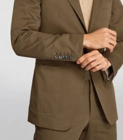 TOM FORD Cotton-Cashmere O'Connor Tailored Jacket 302 DK GRN SLD Blazers -Tom Ford Store tom ford cotton cashmere oconnor tailored jacket 17531548 37533229 1000