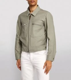 TOM FORD Cotton Zip-Up Jacket 022 DK GRY SLD Bomber Jackets -Tom Ford Store tom ford cotton zip up jacket 17531570 36854831 1000