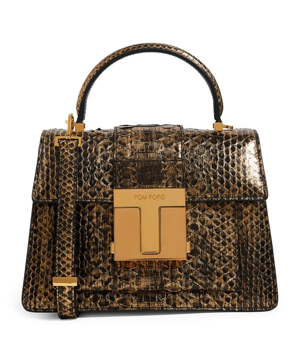 TOM FORD Croc-Embossed Leather 001 Top-Handle Bag U2006 Top Handle Bags 1 TOM FORD Croc-Embossed Leather 001 Top-Handle Bag U2006 Top Handle Bags