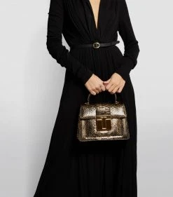 TOM FORD Croc-Embossed Leather 001 Top-Handle Bag U2006 Top Handle Bags 12 TOM FORD Croc-Embossed Leather 001 Top-Handle Bag U2006 Top Handle Bags -Tom Ford Store tom ford croc embossed leather 001 top handle bag 16455509 31894400 1000