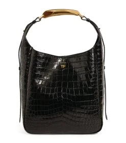 TOM FORD Croc-Embossed Shoulder Bag u9000 Shoulder Bags