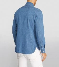 TOM FORD Denim Shirt 432 BR BLU SLD Casual Shirts -Tom Ford Store tom ford denim shirt 17532623 37538917 1000