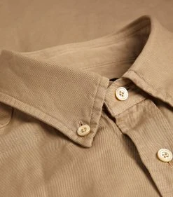 TOM FORD Garment-Dyed Shirt 262 MD BGE SLD Casual Shirts -Tom Ford Store tom ford garment dyed shirt 17532621 37543190 1000