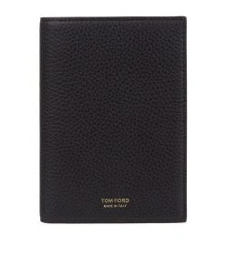 TOM FORD Grained Leather Passport Holder BLK BLK Wallets