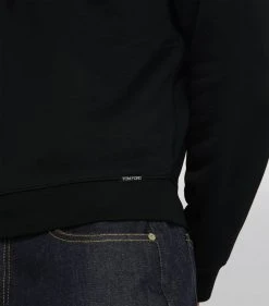 TOM FORD Half-Zip Polo Shirt 001 BLK SLD Polo Shirts -Tom Ford Store tom ford half zip polo shirt 17531588 37196049 1000