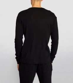 TOM FORD Henley Shirt 001 BLK SLD Long Sleeve T-Shirts -Tom Ford Store tom ford henley shirt 17530953 37543202 1000