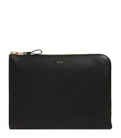 TOM FORD Large Leather Zipped Pouch BLKBLACK Pouches