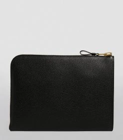 TOM FORD Large Leather Zipped Pouch BLKBLACK Pouches -Tom Ford Store tom ford large leather zipped pouch 15096948 25649116 1000