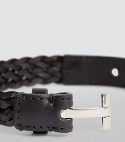 TOM FORD Leather Braided Bracelet BSV BLK Bracelets -Tom Ford Store tom ford leather braided bracelet 16625576 32339223 1000
