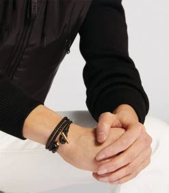 TOM FORD Leather Braided Bracelet BLG BLK Bracelets 8 TOM FORD Leather Braided Bracelet BLG BLK Bracelets -Tom Ford Store tom ford leather braided bracelet 17201295 34801895 1000