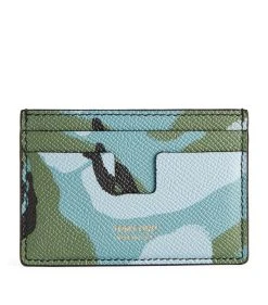TOM FORD Leather Camouflage Card Holder C5919 BLUE CAMO/BLK Cardholders