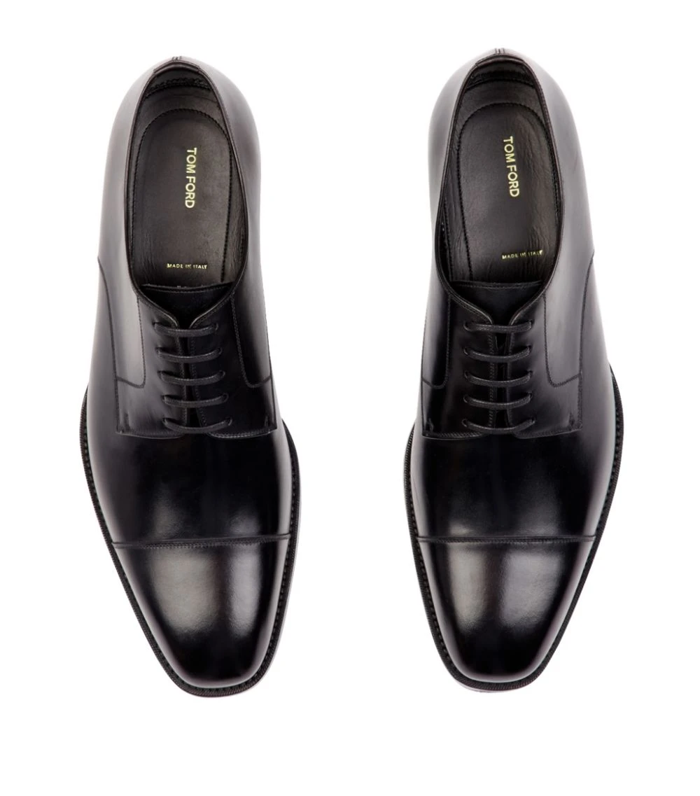 TOM FORD Leather Gianni Derby Shoes NER BLK Smart Shoes 4 TOM FORD Leather Gianni Derby Shoes NER BLK Smart Shoes - Image 4