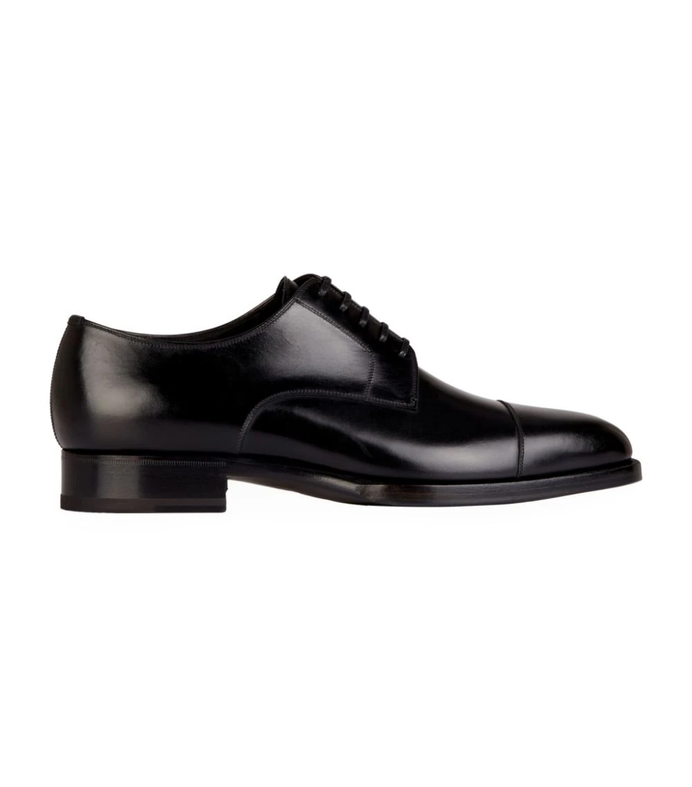TOM FORD Leather Gianni Derby Shoes NER BLK Smart Shoes 3 TOM FORD Leather Gianni Derby Shoes NER BLK Smart Shoes - Image 3