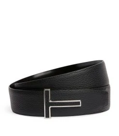 TOM FORD Leather Logo Belt U9000BLACK Belts