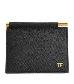 TOM FORD Leather Money Clip Wallet U9000 BLACK Wallets