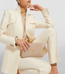 TOM FORD Leather Quilted Wrist Pouch U8006 Pouches -Tom Ford Store tom ford leather quilted wrist pouch 16454911 31894619 1000