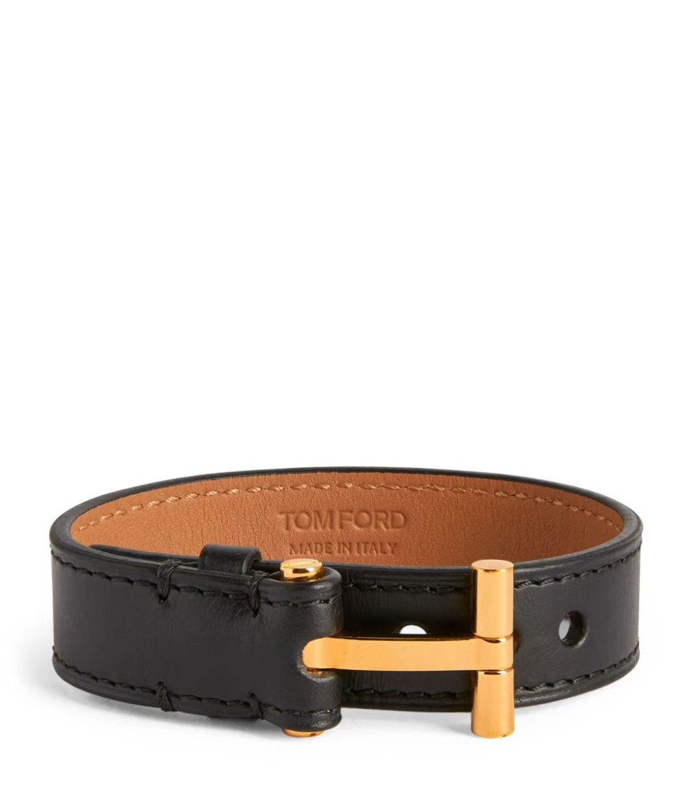 TOM FORD Leather T Bracelet BLG BLACK Jewellery 2 TOM FORD Leather T Bracelet BLG BLACK Jewellery - Image 2