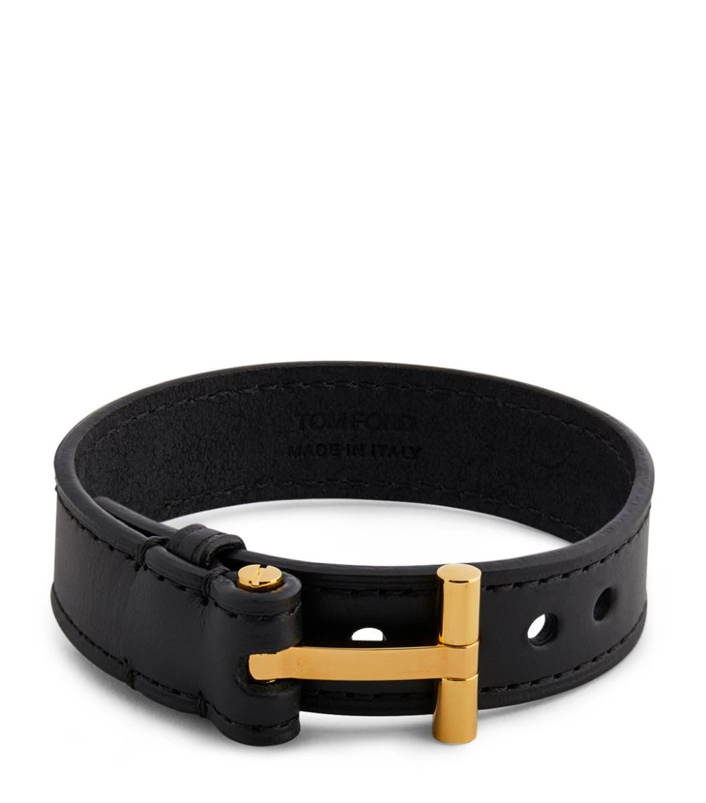 TOM FORD Leather T Bracelet BLG BLACK Jewellery 1 TOM FORD Leather T Bracelet BLG BLACK Jewellery