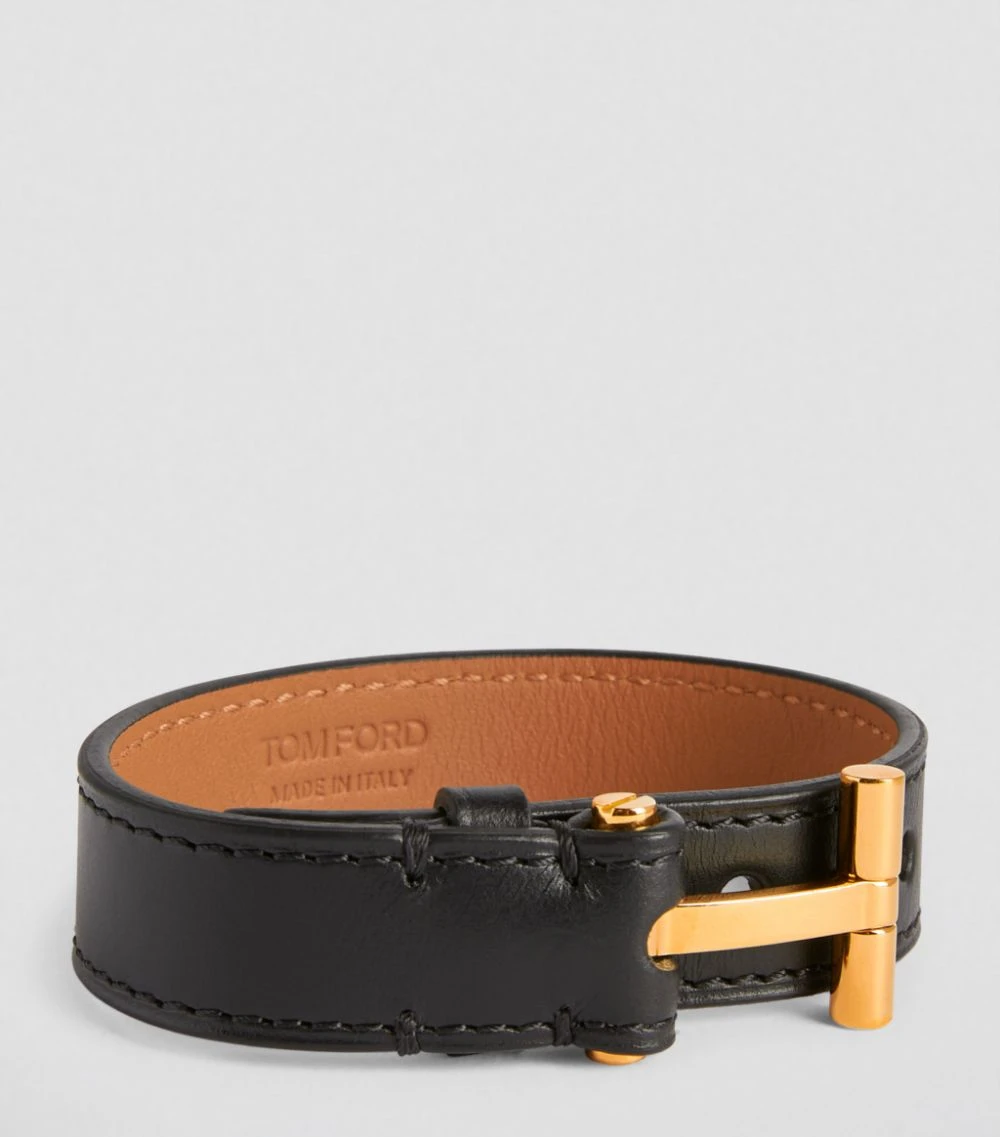 TOM FORD Leather T Bracelet BLG BLACK Jewellery 6 TOM FORD Leather T Bracelet BLG BLACK Jewellery - Image 6