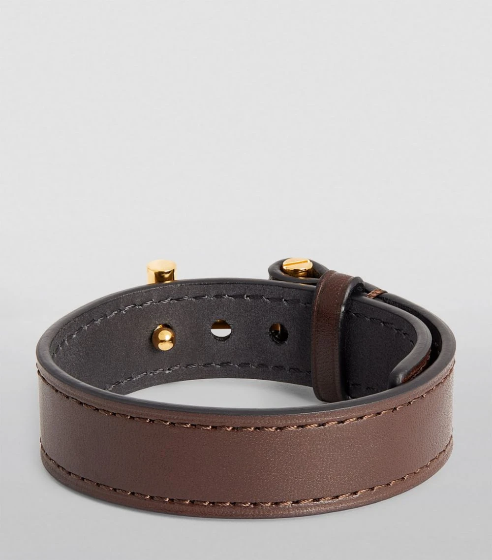 TOM FORD Leather T Bracelet DBG BRWN Jewellery 3 TOM FORD Leather T Bracelet DBG BRWN Jewellery - Image 3