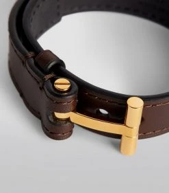 TOM FORD Leather T Bracelet DBG BRWN Jewellery 11 TOM FORD Leather T Bracelet DBG BRWN Jewellery -Tom Ford Store tom ford leather t bracelet 16824241 37070489 1000