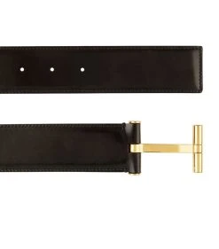 TOM FORD Leather T Clasp Belt BLK BLK Belts -Tom Ford Store tom ford leather t clasp belt 14999738 27083809 1000