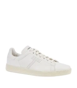 TOM FORD Leather Warwick Sneakers BRR WHITE Low-Top Sneakers