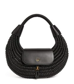 TOM FORD Leather Woven Hobo Bag u9000 Top Handle Bags