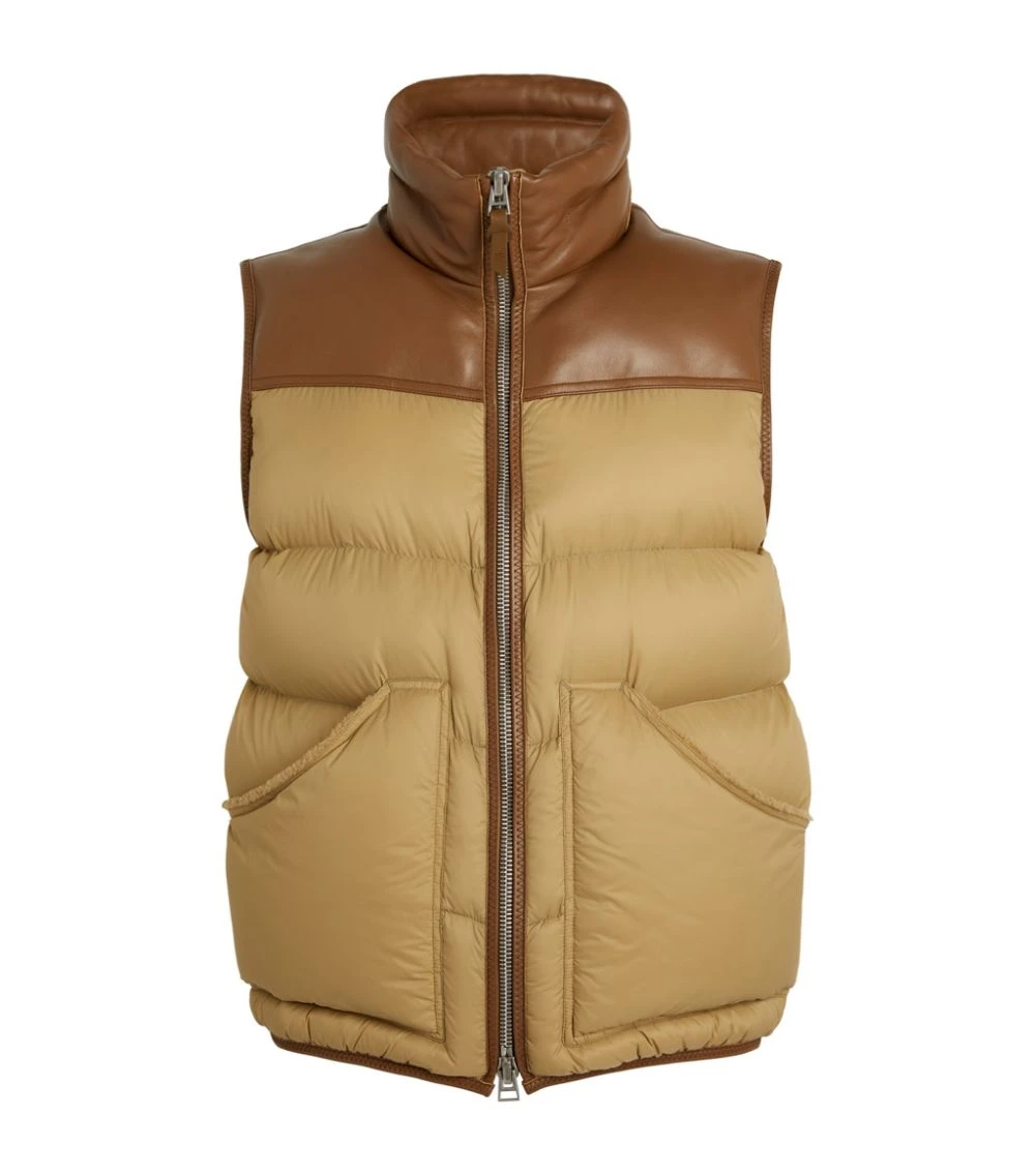 TOM FORD Lightweight Quilted Gilet 272 LT BGE SLD Gilets 1 TOM FORD Lightweight Quilted Gilet 272 LT BGE SLD Gilets