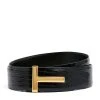 TOM FORD Lizard T-Clasp Belt BLK Belts
