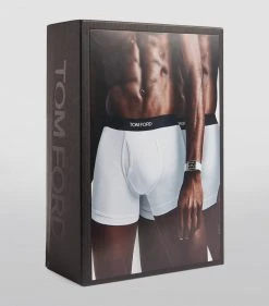 TOM FORD Logo Trunks (Pack of 2) 020LT GREY Boxers -Tom Ford Store tom ford logo trunks pack of 2 16388160 31416373 1000
