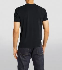 TOM FORD Lyocell-Cotton T-Shirt 001 BLK SLD Plain T-Shirts -Tom Ford Store tom ford lyocell cotton t shirt 17532638 37178816 1000