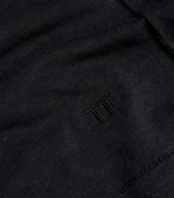 TOM FORD Lyocell-Cotton T-Shirt 001 BLK SLD Plain T-Shirts -Tom Ford Store tom ford lyocell cotton t shirt 17532638 37178824 1000