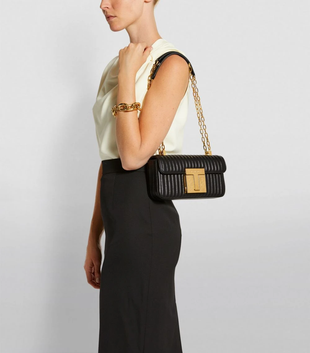 TOM FORD Medium 001 Matelassé Leather Shoulder Bag u9000 Top Handle Bags 4 TOM FORD Medium 001 Matelassé Leather Shoulder Bag u9000 Top Handle Bags - Image 4