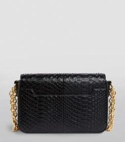 TOM FORD Medium Python Natalia Shoulder Bag BLK Top Handle Bags -Tom Ford Store tom ford medium python natalia shoulder bag 16454838 31893066 1000